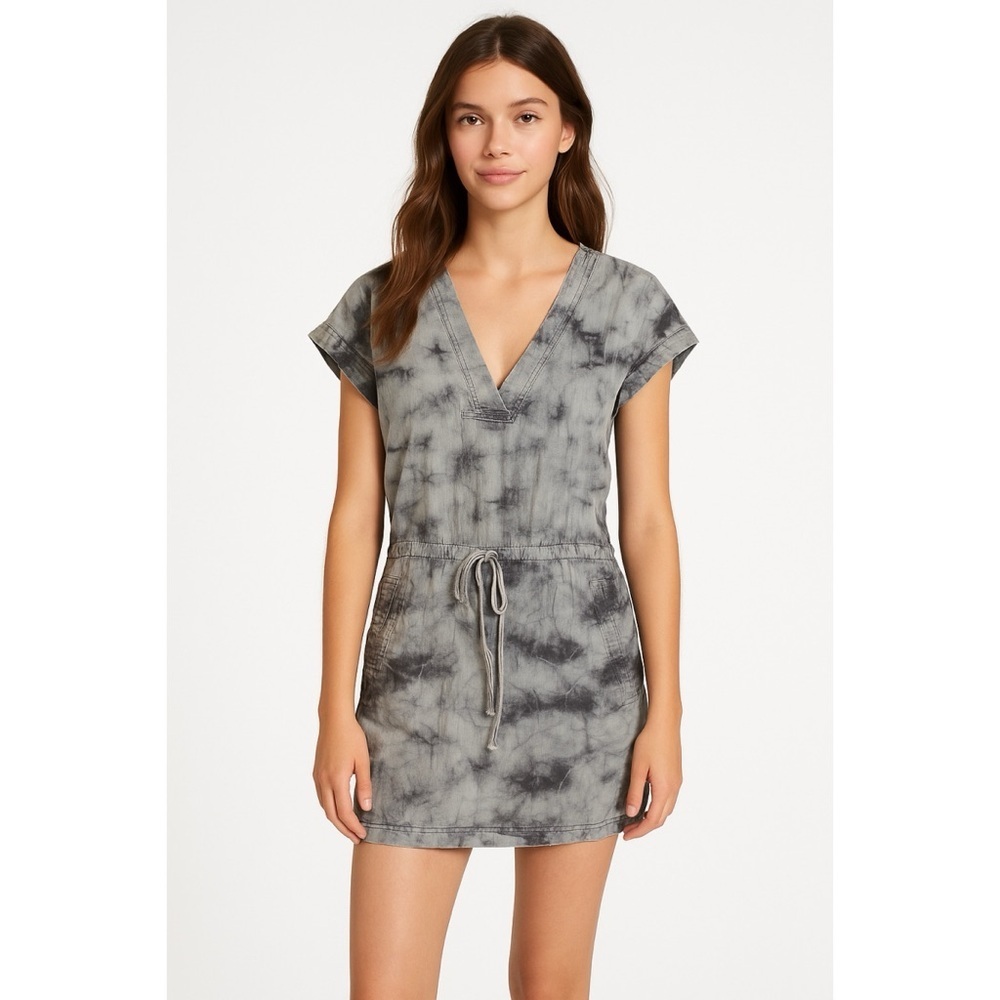L’AGENCE Chambray Tie Dye Mini Dress